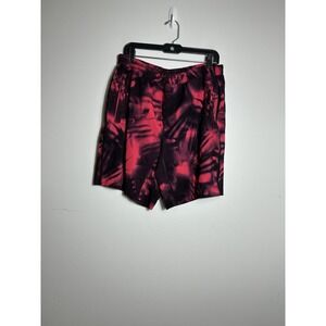 Lululemon Men's Pull On Shorts Sz XL Black/pink Tie Dye Pockets 9" Inseam